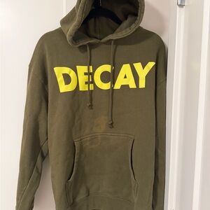 My Chemical Romance Olive Hoodie with Yellow DECAY Print